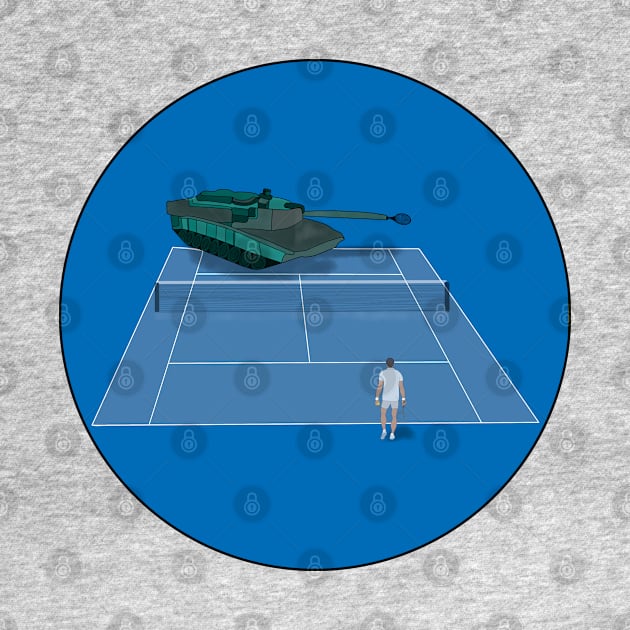 Duel Between a Tank and a Tennis Player by DiegoCarvalho